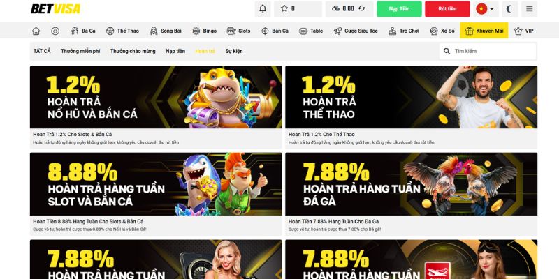 Chương trình hoàn trả hấp dẫn 